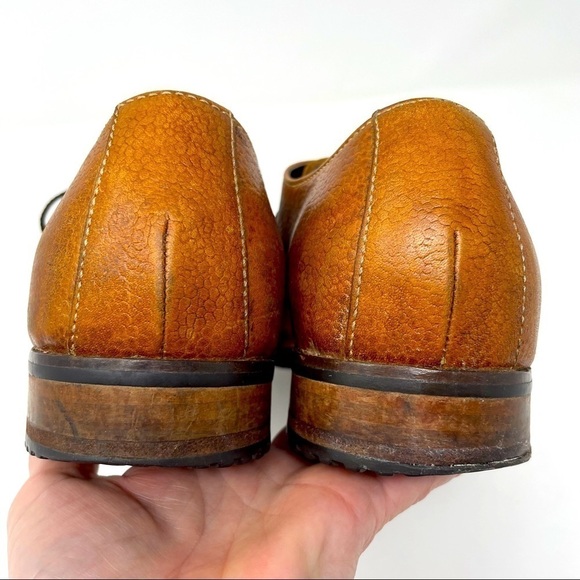 Cole Haan Men’s Leather Derby Shoes – Light Brown, Size 8